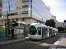 Arrêt de tram à Lyon Thiers - Lafayette